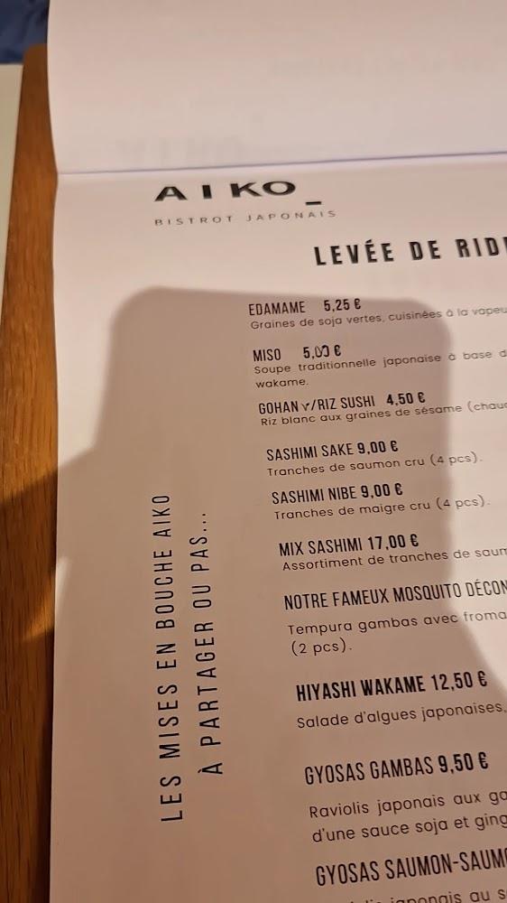 Aiko Bistrot Japonais - Menu Image 1