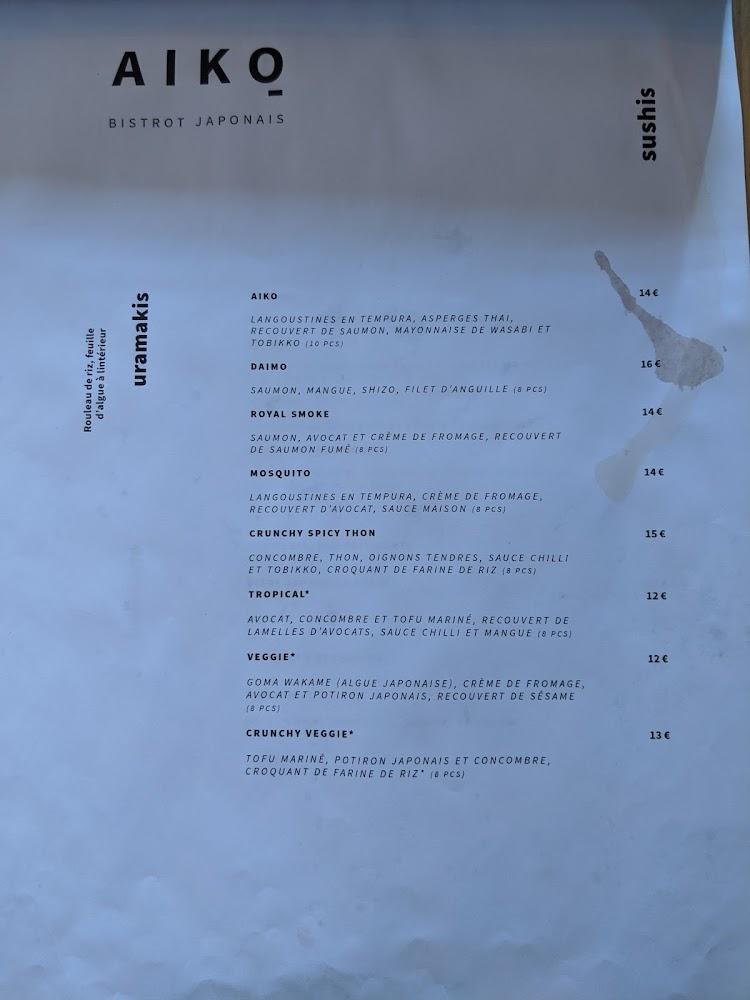 Aiko Bistrot Japonais - Menu Image 3